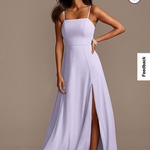 Spaghetti Strap Chiffon Bridesmaid Dress with Slit